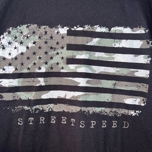 Street Speed - T-shirt - black with camo flag L - Picture 2 of 6